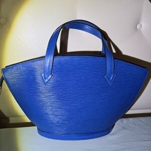 Louis Vuitton Saint Jacques Epi Blue Leather Handbag